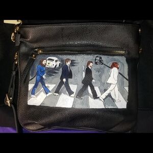 Stylish Black Abbey Road Shoulder Bag